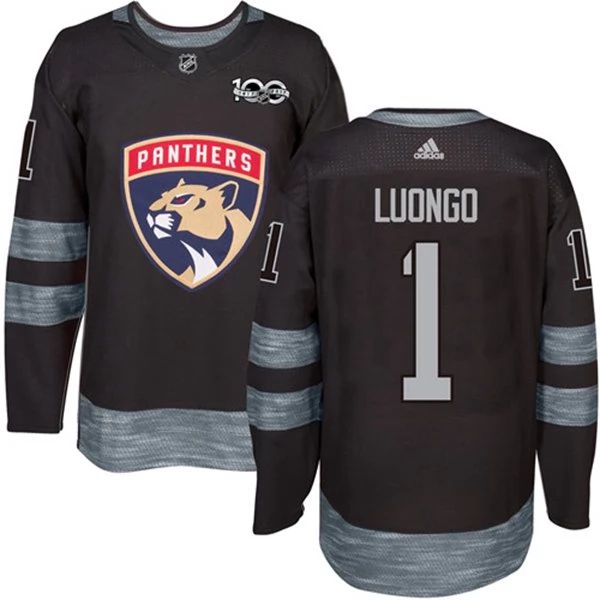 Kinder Florida Panthers Eishockey Trikot Roberto Luongo 1 1917-2017 100th Anniversary Schwarz Authentic